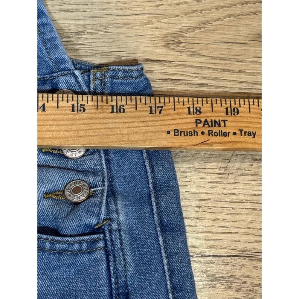 Denim Bib Overalls Womens Small Blue 100% Cotton Utility Workwear Pockets Casual